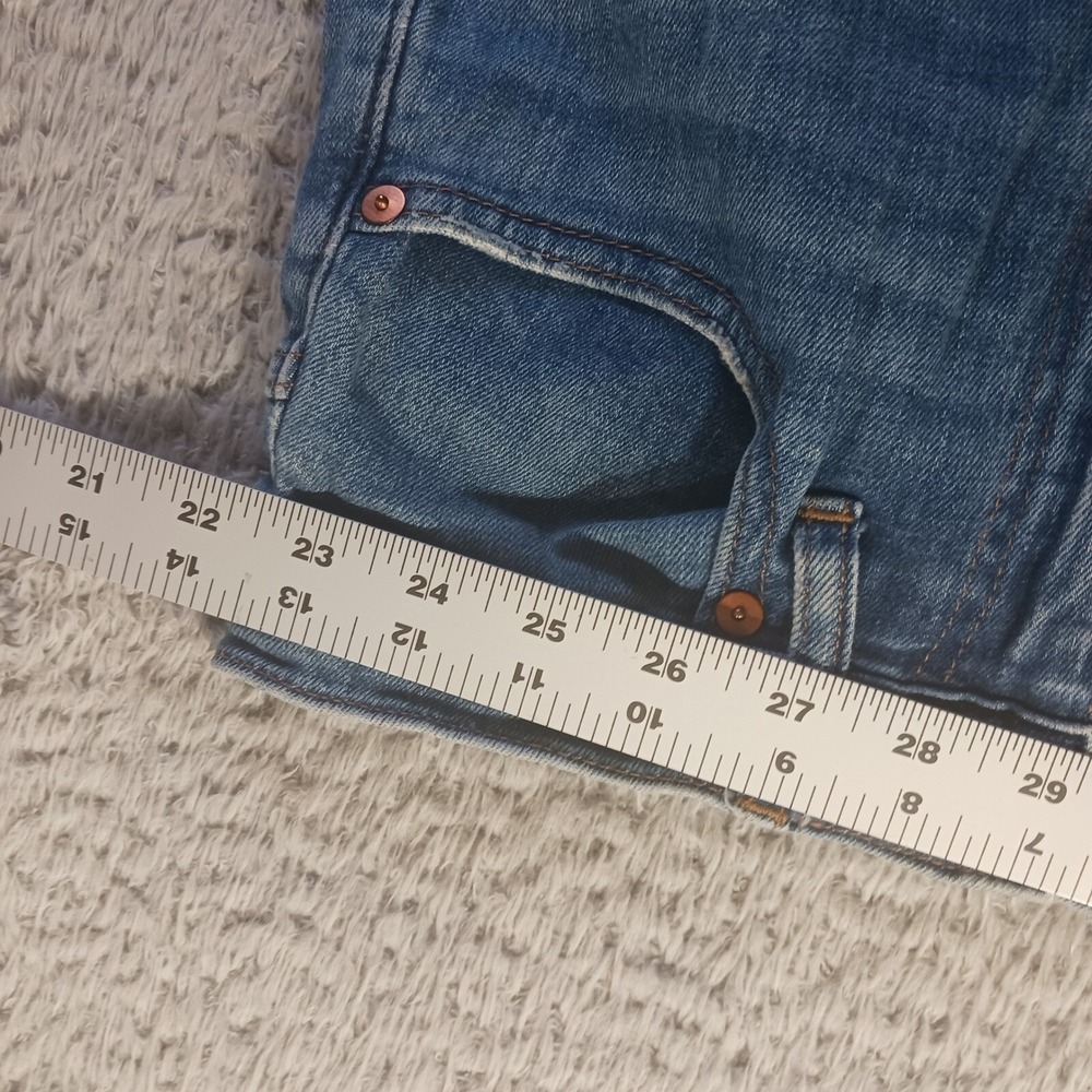 Madewell The High-Rise Slim Crop Boyjean Womens Size 25 Blue Denim Jeans - Picture 7 of 9
